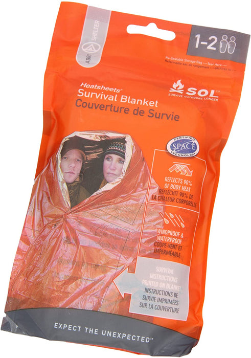 Adventure Medical Kits Sol Survival Blanket, Two Person, 3.2-Ounce (pack Of 2)