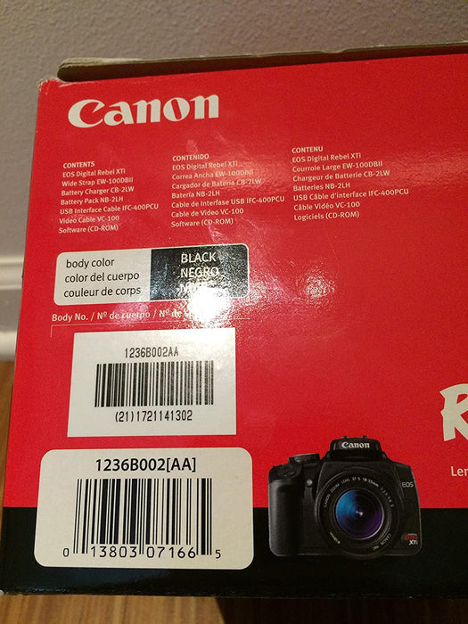 Canon Rebel XTi DSLR Camera with EF-S 18-55mm f/3.5-5.6 Lens (OLD MODEL)
