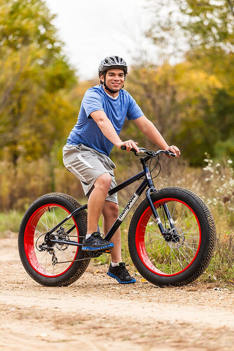 Mongoose Dolomite Fat Tire Mens Mountain Bike,17-Inch/Medium High-Tensile Steel Frame, 7-Speed, 26-inch Wheels