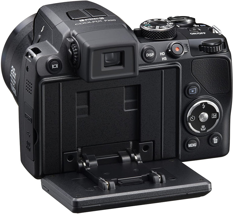 Nikon Coolpix P100 10 MP Digital Camera with 26x Optical Vibration Reduction (VR) Zoom and 3-Inch LCD (Black) (OLD MODEL)