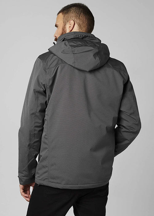 Helly Hansen Men's Waterproof Dubliner Insulated Jacket with Packable Hood for Cold Weather