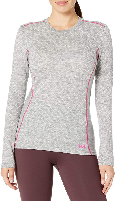 Helly-Hansen Women's W Merino Wool Mid Graphic Long-Sleeve Baselayer Top