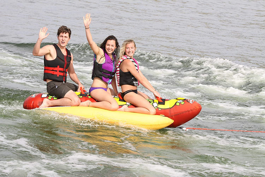 SportsStuff HOT DOG 3 Rider Towable Tube, red