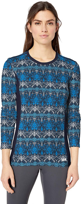 Helly-Hansen Women's W Merino Wool Mid Graphic Long-Sleeve Baselayer Top