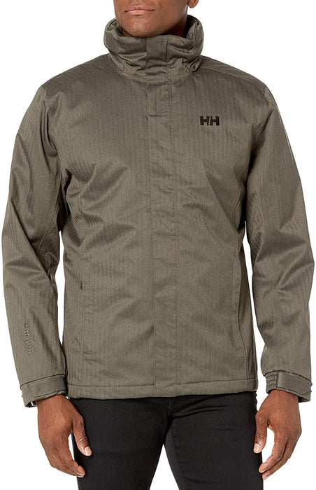 Helly Hansen Men's Waterproof Dubliner Insulated Jacket with Packable Hood for Cold Weather