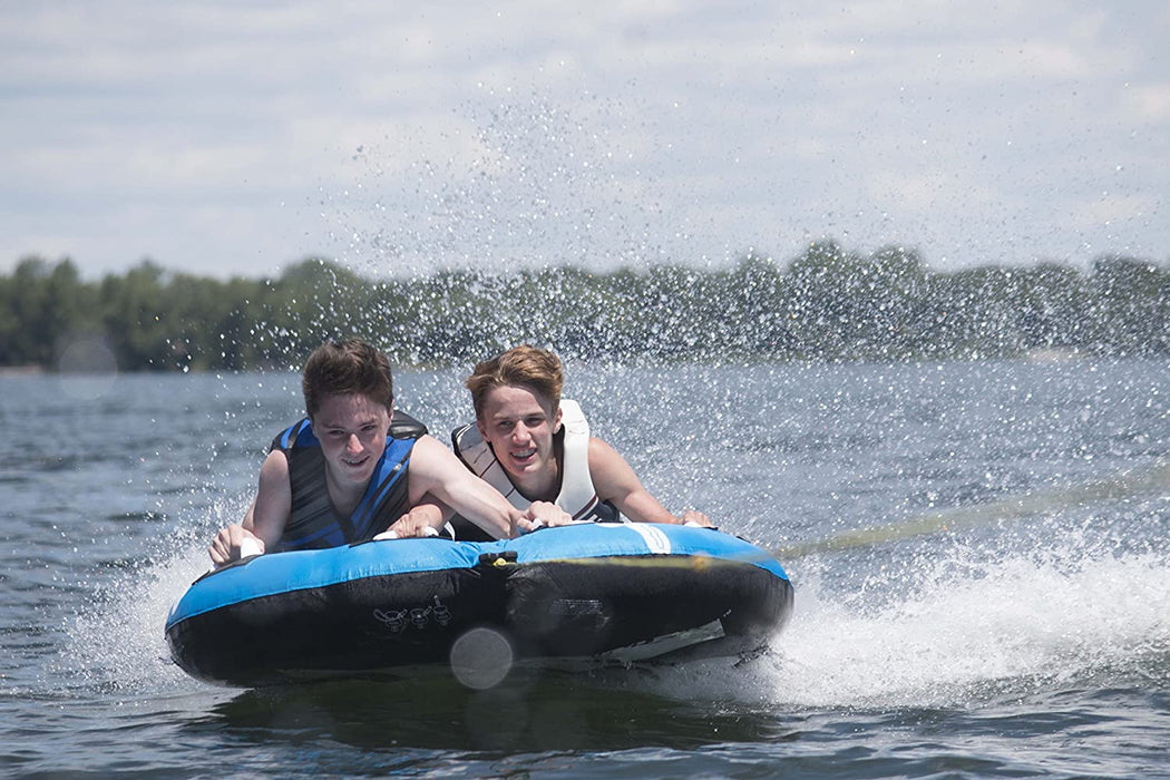 RAVE Sports Storm Boat Towable Tube for 1-2 Riders, Blue, 54" x 9"