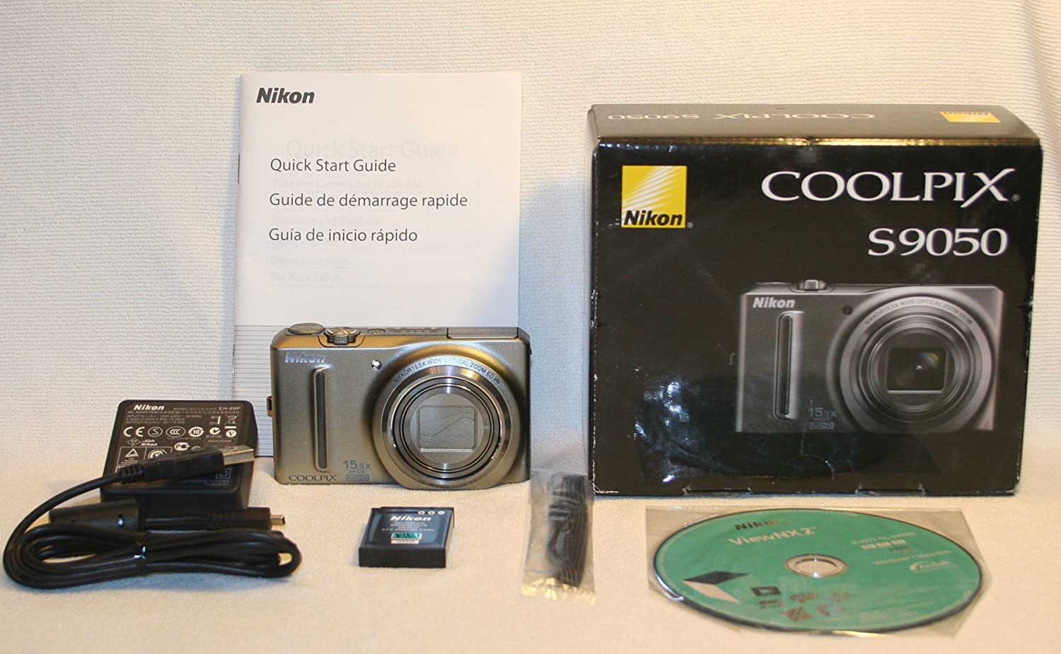 Nikon Coolpix S9050 Digital Camera (Silver)