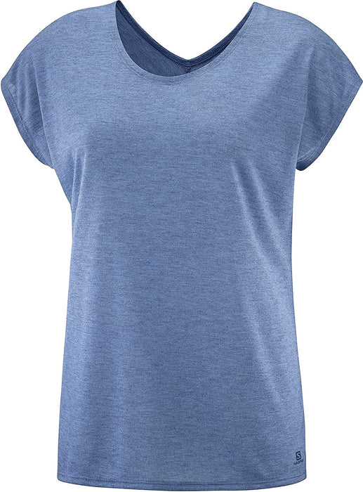 Salomon Women's Standard Comet Short Sleeve TEE W, black/ebony/Heather