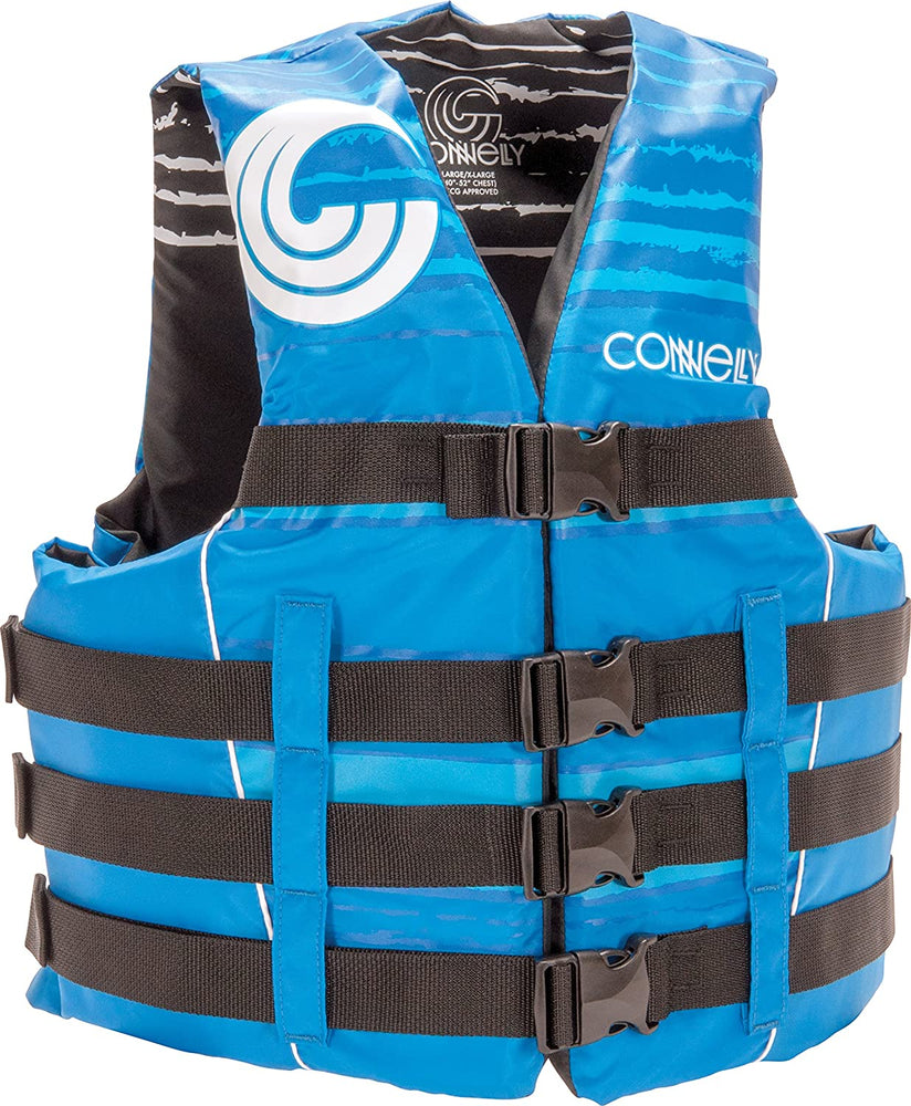CWB Connelly Skis Promo 4 Buckle Vest, Blue/Black, Small/Medium