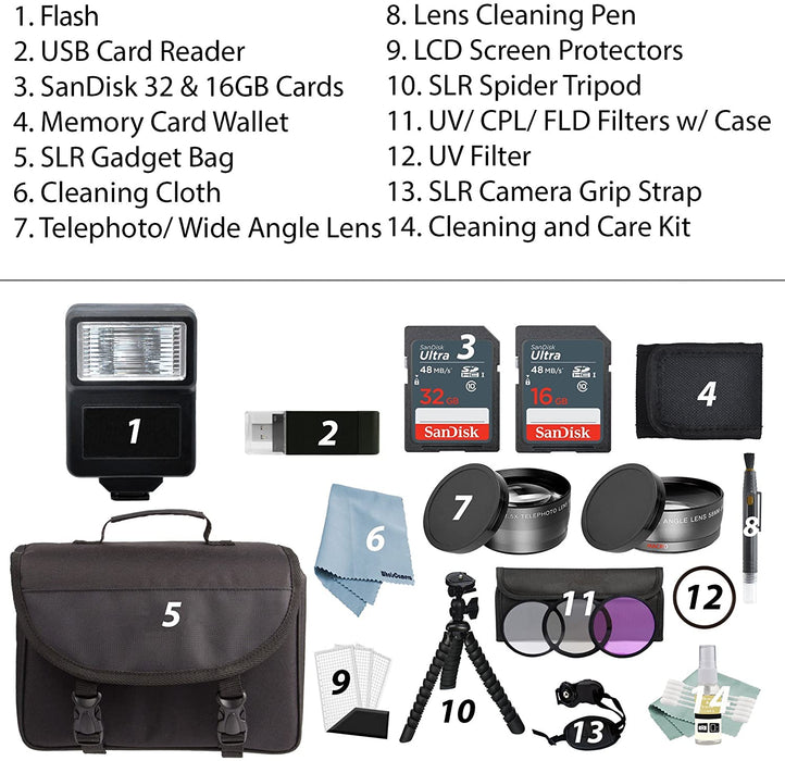 Canon EOS Rebel T6 Bundle With EF-S 18-55mm f/3.5-5.6 IS II Lens + Advanced Accessory Kit - Including EVERYTHING You Need To Get Started