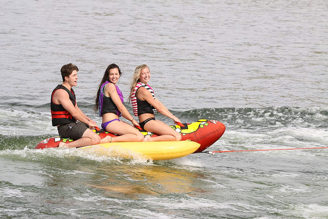 SportsStuff HOT DOG 3 Rider Towable Tube, red