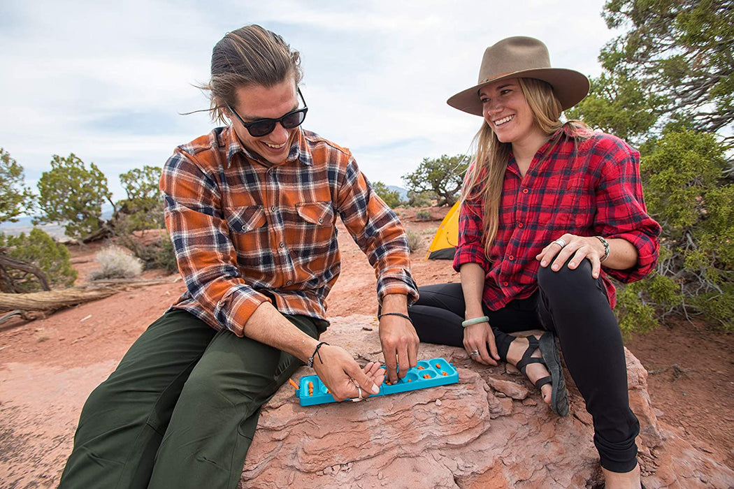 Outside Inside Backpack Mancala Game for Camping and Travel, Lightweight and Foldable