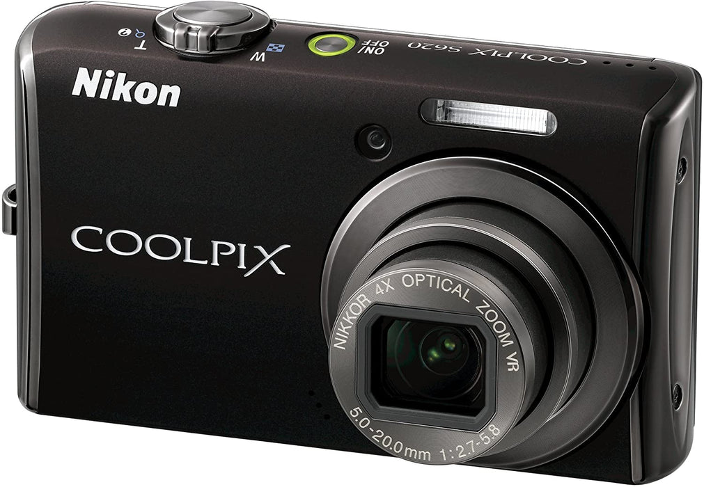 Nikon Coolpix S620 12.2MP Digital Camera with 4x Optical Vibration Reduction (VR) Zoom and 2.7 inch LCD (Jet Black)