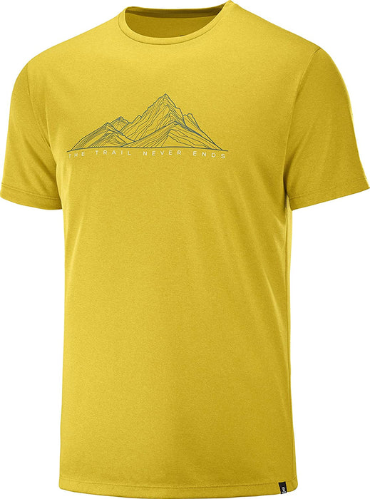 Salomon Men's Standard Agile Graphic TEE M, alloy/Heather