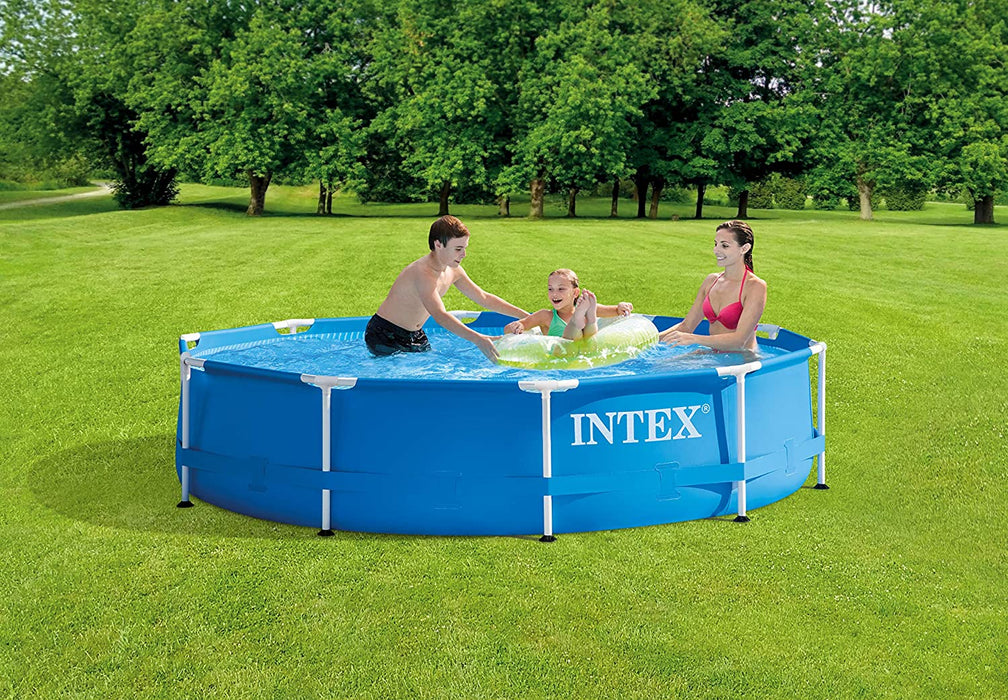 Intex 15ft x 48in Metal Frame Pool Set with Filter Pump, Ladder