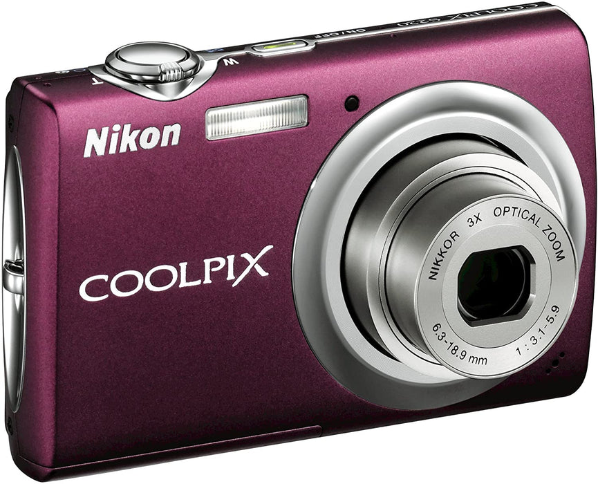 Nikon Coolpix S220 10MP Digital Camera with 3x  Optical Zoom and 2.5 inch LCD (Plum)
