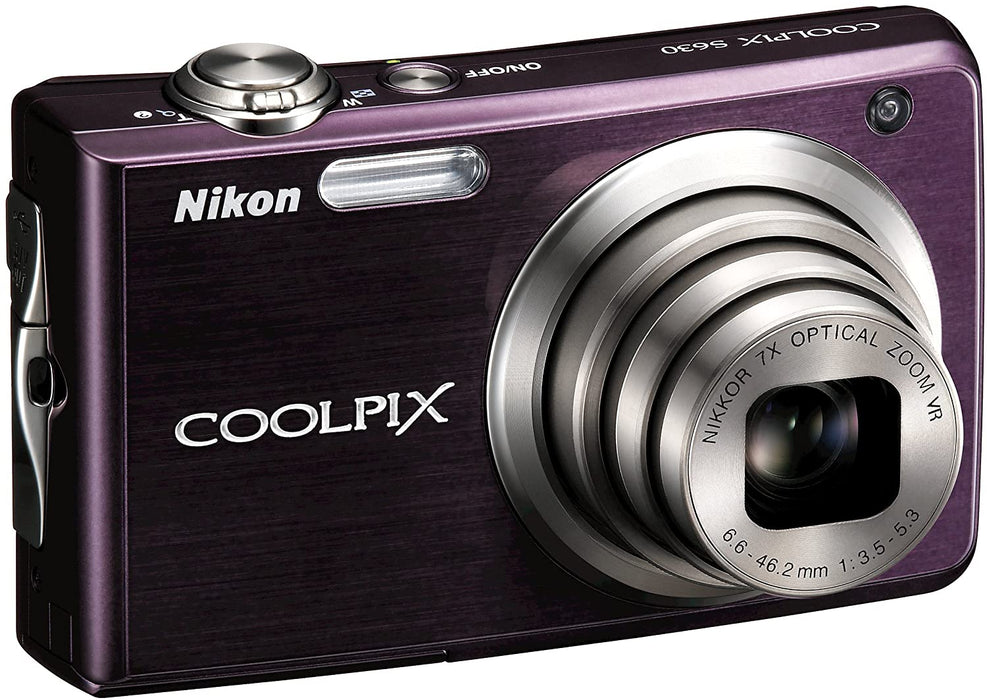Nikon Coolpix S630 12MP Digital Camera with 7x Optical Vibration Reduction (VR) Zoom and 2.7 inch LCD (Midnight Blue)