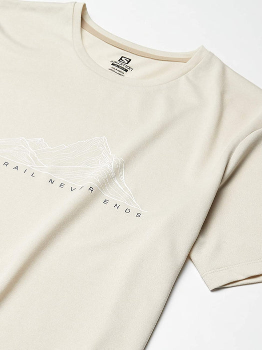 Salomon Men's Standard Agile Graphic TEE M, alloy/Heather