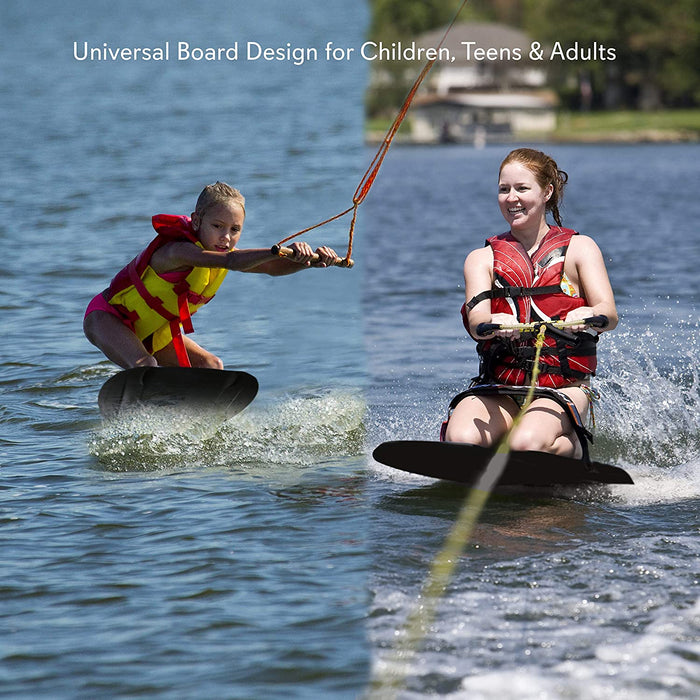 SereneLife Water Sport Kneeboard with Hook for Kids & Adults, Kneeboard with Strap for Boating, Waterboarding, Kneeling Boogie Boarding
