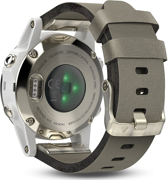 Garmin 010-01685-00 fēnix 5S 42mm Multisport GPS Watch (White with Carrara White Band)
