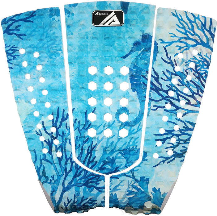 3 Piece Stomp Pad Surfboard EVA Traction Pad with 3M Adhesive Professional Tail Pad/Applies All Boards - Surfboards, Shortboards, Longboards