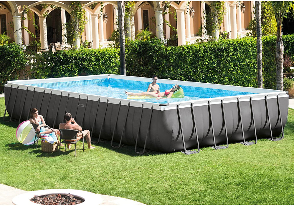 Intex 18ft X 52in Ultra Frame Pool Set with Sand Filter Pump, Ladder