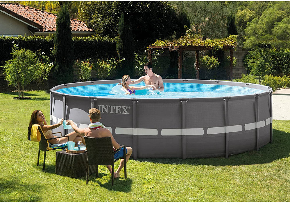Intex 18ft X 52in Ultra Frame Pool Set with Sand Filter Pump, Ladder