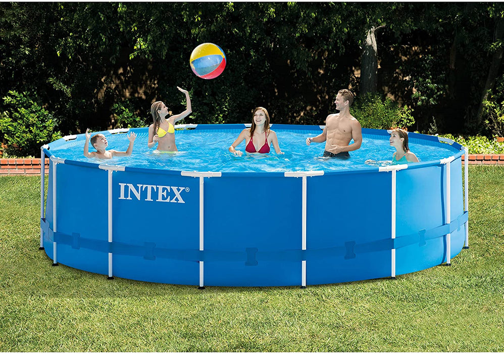 Intex 15ft x 48in Metal Frame Pool Set with Filter Pump, Ladder