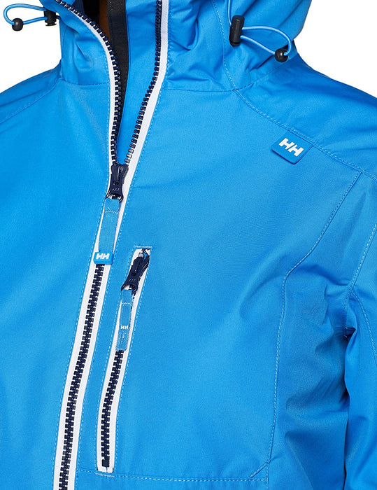 Helly Hansen Women's Long Belfast Lightweight Waterproof Windproof Breathable Raincoat Jacket with Hood