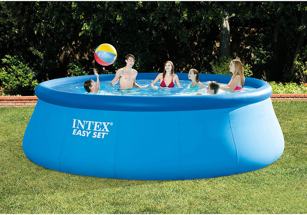Intex 18ft X 48in Easy Set Pool Set with Filter Pump, Ladder, Ground Cloth & Pool Cover
