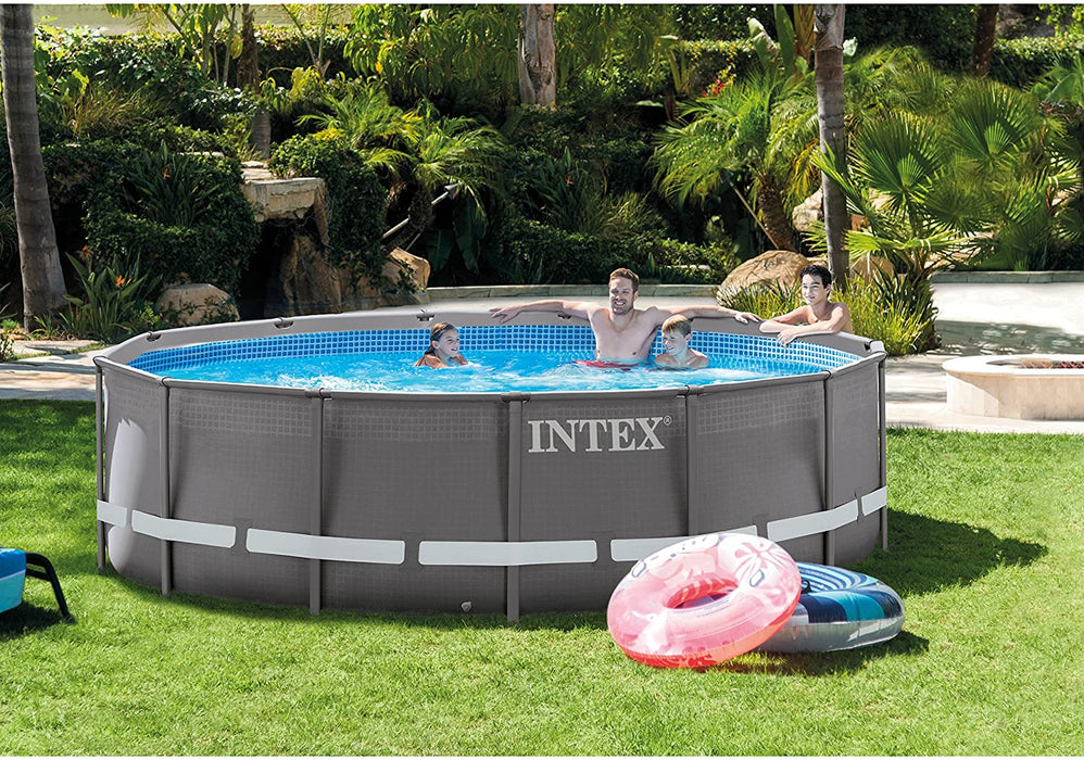 Intex 18ft X 52in Ultra Frame Pool Set with Sand Filter Pump, Ladder