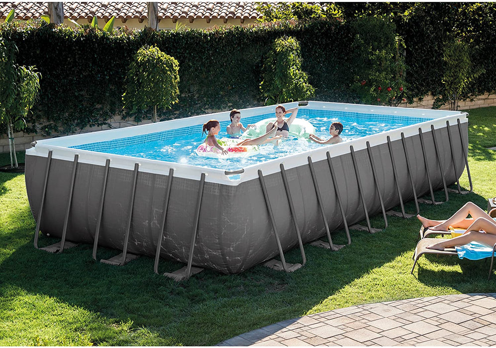 Intex 18ft X 52in Ultra Frame Pool Set with Sand Filter Pump, Ladder