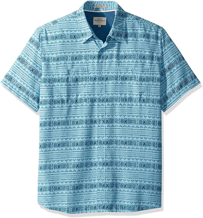 Quiksilver Men's Wake Koro Miri Button Down Shirt with Back Vent
