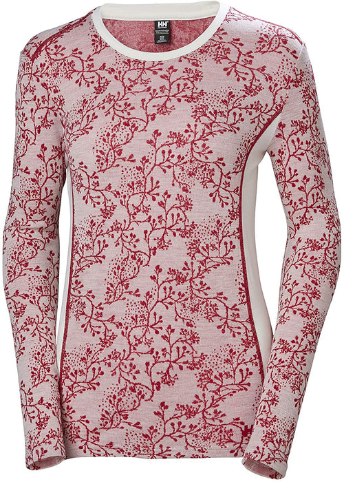 Helly-Hansen Women's W Merino Wool Mid Graphic Long-Sleeve Baselayer Top