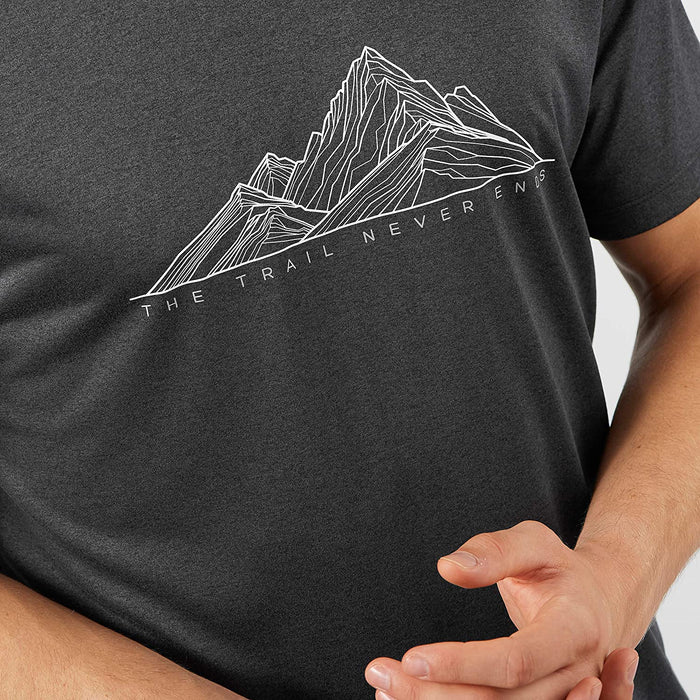 Salomon Men's Standard Agile Graphic TEE M, alloy/Heather