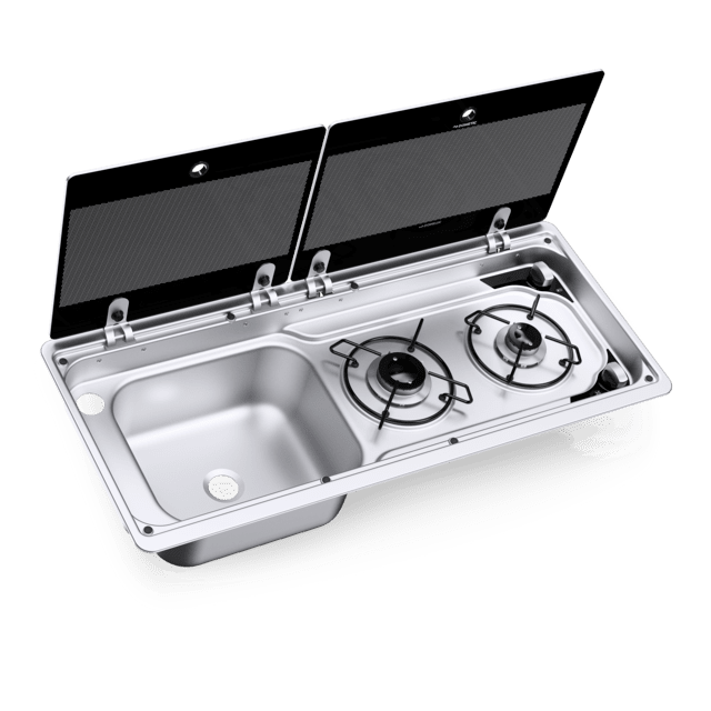 DOMETIC TWO-BURNER HOB AND SINK COMBO - Dometic M09722LAM