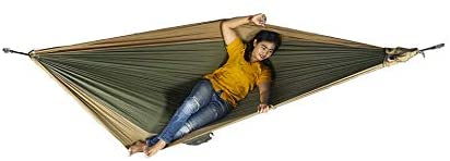 Ticket to the Moon Fair Trade & Handmade 1-2 Person King Size Lightweight Hammock for Traveling, Camping and Everyday Use, XXL, only 700g, Parachute-Silk, Set-Up < 1 min.