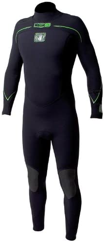 Body Glove Mens 3/2mm Eco 2 Back Zip Fullsuit Wetsuit, Black, XX-Large