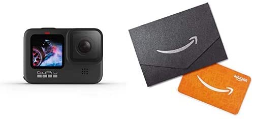 GoPro Hero9 Black Waterproof Action Camera + $50 Amazon Physical Gift Card in Envelope