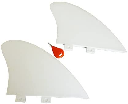 Funktion Nylon Flex Big Twin Fin Set FCS fin 2pcs per Set in White Colour FKGF-BT2