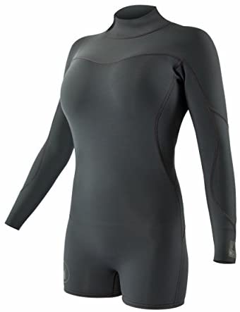 Body Glove Wetsuit Co Women's Smoothie Long Sleeve Springsuit, Gun, 11/12