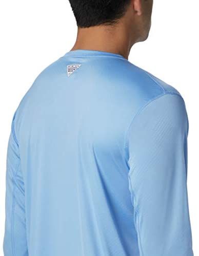 Columbia Men's Standard PFG Zero Rules LS Shirt, White Cap