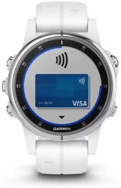 Garmin Fenix 5S Plus Sapphire Multisport GPS Watch (White with Carrera White Band) Performance Bundle (5 Items)