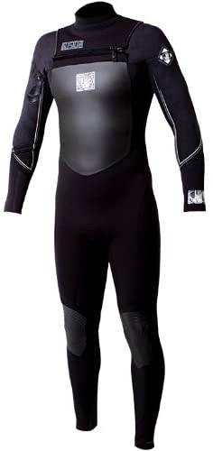 Body Glove Mens 3/2mm Fusion Neo Zip Fullsuit Wetsuit, Black, Medium