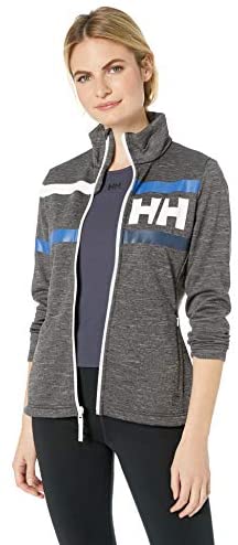 Helly-Hansen Women's Graphic Slickface Fleece Jacket, Grey Melange, X-Small