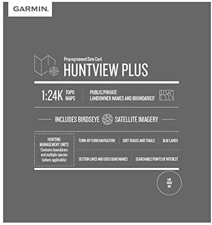 Garmin Huntview Plus, Preloaded microSD Cards with Hunting Management Units for Garmin Handheld GPS Devices, Washington