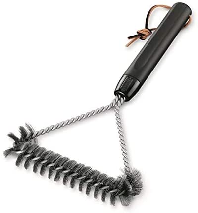 Weber 6494 12-Inch 3-Sided Grill Brush, Black