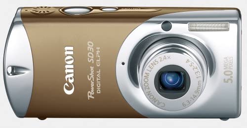 Canon Powershot SD30 5MP Digital Elph Camera with 2.4x Optical Zoom (Glamour Gold)