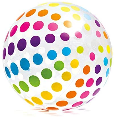 Intex Jumbo Inflatable Glossy Big Polka-Dot Colorful 42 Inch Giant Beach Ball