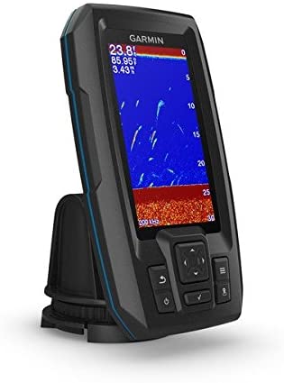 Garmin Striker Plus 4 with Dual-Beam transducer, 010-01870-00 Bundle with SLA Replacement Battery for 12V 7AH- SLA Battery Piranha MAX 160 Fish Finder- Chrome Battery